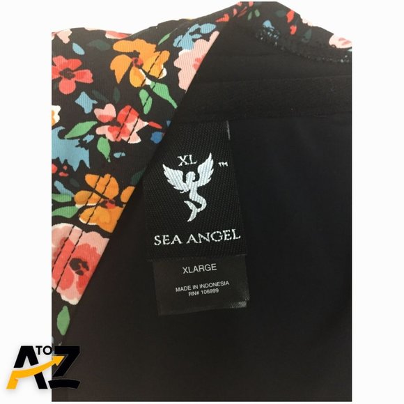 Women's Sea Angel One Piece Strapless Floral Print Swimsuit Size XL - Picture 7 of 10